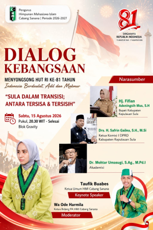 HMI Cabang Sanana Gelar Dialog Kebangsaan Hadirkan Bupati